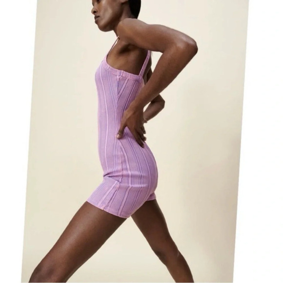 Zara Ribbed Tie Dye Jumpsuit Romper Bloggers Fav Small - Picture 2 of 9